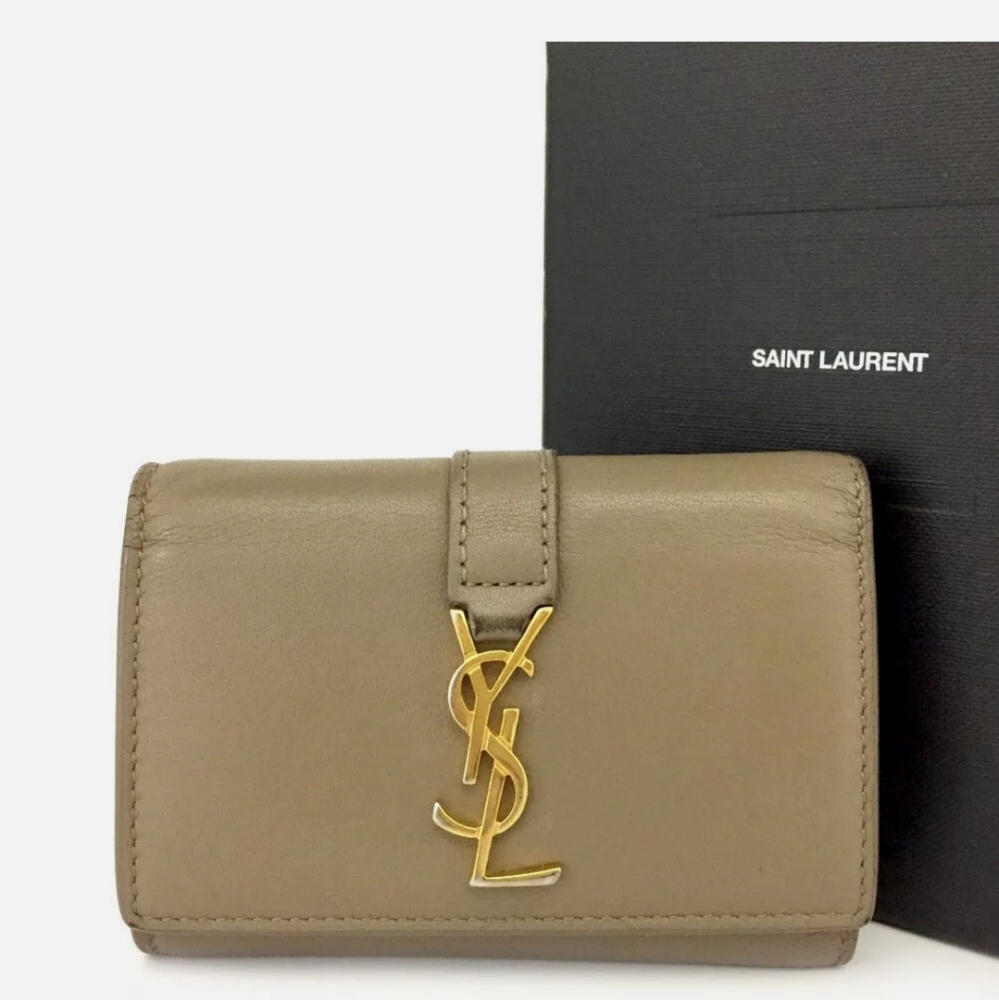 YVES SAINT LAURENT CADSANDRA LEATHER 6 RING KEY CASE/F0049 - Picture 1 of 7